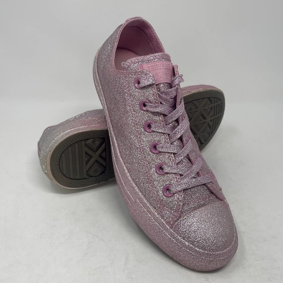 Converse Chuck Taylor All Star Low 'Pink Glitter' Sneakers Womens10 828:K.8.8 - Picture 9 of 13
